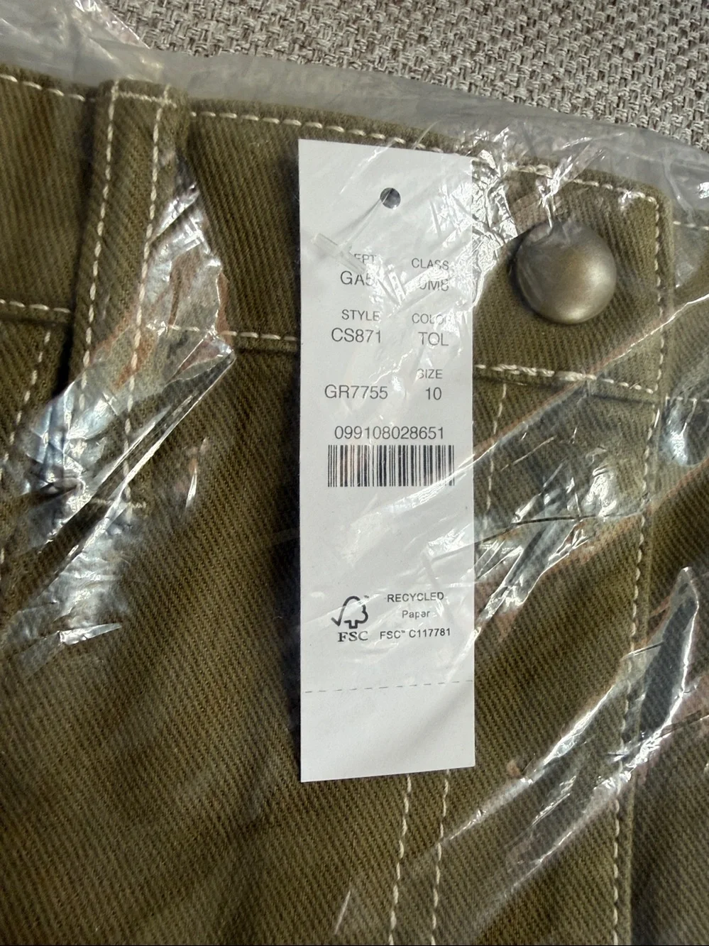 J. Crew Tuscan Olive Utility-pocket mini skirt